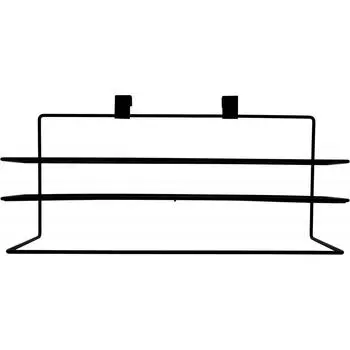 Полотенцедержатель с полкой 40x16x12 см цвет чёрный