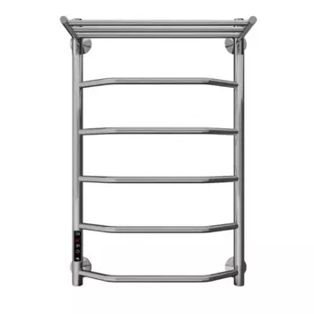 Полотенцесушитель электрический Арго Флоран Гранд 500x700 мм 185 Вт с полкой лесенка цвет хром