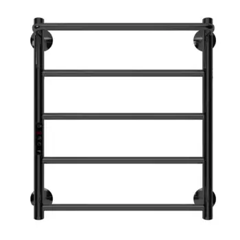 Полотенцесушитель электрический Арго Электра 400x600 мм 140 Вт с полкой лесенка цвет черный