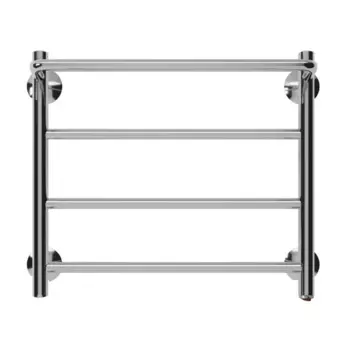 Полотенцесушитель электрический Арго Электра 500x500 мм 40 Вт с полкой лесенка цвет хром