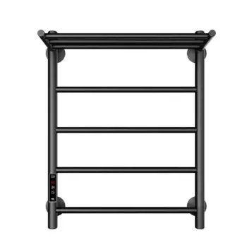 Полотенцесушитель электрический Арго Классика Гранд 450x600 мм 100 Вт с полкой лесенка цвет черный