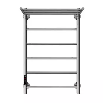 Полотенцесушитель электрический Арго Классика Гранд 500x800 мм 190 Вт с полкой лесенка цвет хром