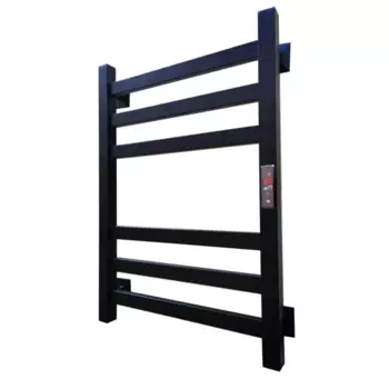 Полотенцесушитель электрический Арго Соренто гранд 400x600 мм 125 Вт с терморегулятором лесенка цвет черный