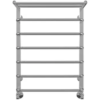 Полотенцесушитель водяной лесенка Equation 50x70 см нижняя подводка 1/2"x3/4" нержавеющая сталь цвет хром с полкой