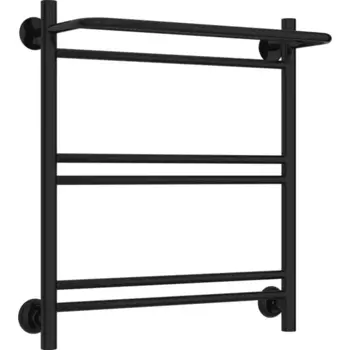 Полотенцесушитель водяной с полкой Сунержа ВПС-51П 60x50 мм нержавеющая сталь 3/4" цвет чёрный