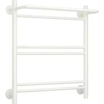 Полотенцесушитель водяной с полкой Сунержа ВПС-51П 60x50 мм нержавеющая сталь 3/4" цвет белый