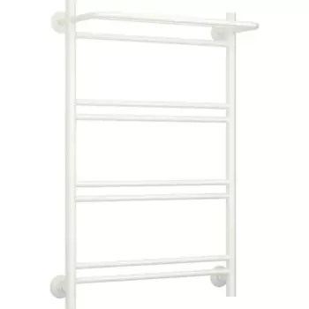 Полотенцесушитель водяной с полкой Сунержа ВПС-51П 80x50 мм нержавеющая сталь 3/4" с полимерным покрытием цвет белый