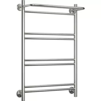 Полотенцесушитель водяной с полкой Сунержа ВПС-51П 80x50 мм нержавеющая сталь c полимерным покрытием 3/4" цвет хром