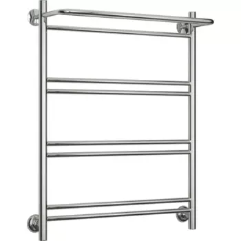 Полотенцесушитель водяной с полкой Сунержа ВПС-51П 80x60 мм нержавеющая сталь 3/4" цвет хром с полимерным покрытием