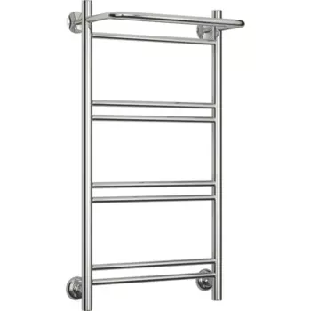 Полотенцесушитель водяной с полкой Сунержа ВПС-51П 80x40 мм нержавеющая сталь c полимерным покрытием 3/4" цвет хром