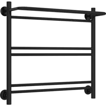 Полотенцесушитель водяной с полкой Сунержа ВПС-51П 60x60 мм нержавеющая сталь 3/4" цвет чёрный