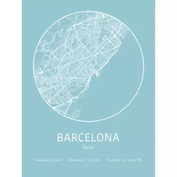 Постер Барселона 39x49 см