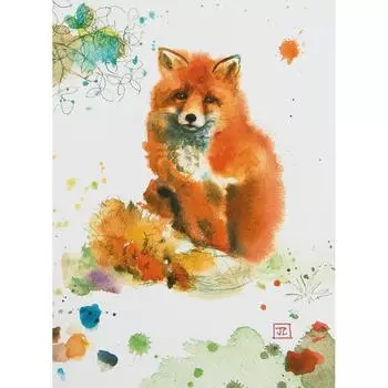 Постер «Лиса акварель» 21x29.7 см