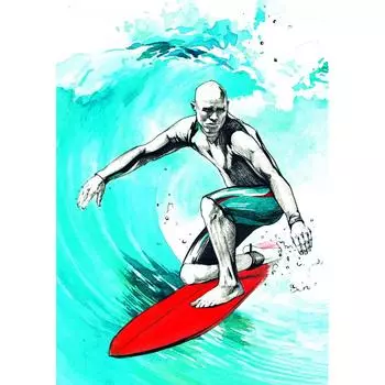 Постер «Лови волну» 21x29.7 см