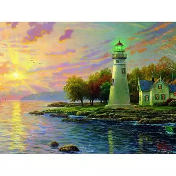 Постер «Пейзаж с маяком» 30x40 см