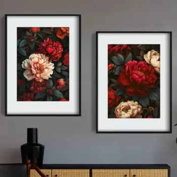 Постер Пионы 39x49 см 2 шт.