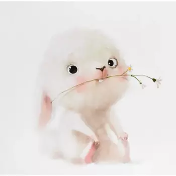 Постер Плюшевый зайка 30x30 см