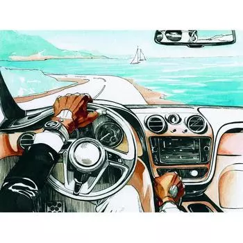 Постер «По серпантину» 30x40 см