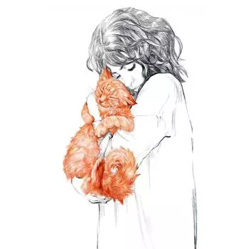 Постер «Тёплое мурчание» 21x29.7 см