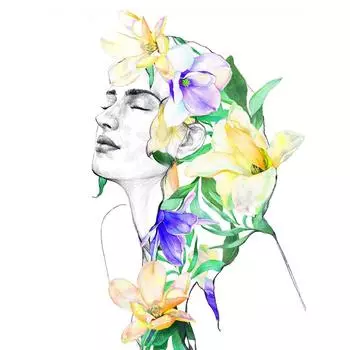 Постер «В цветах» 30x40 см