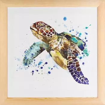 Постер в раме 40х40 см «Черепаха»