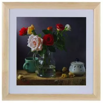 Постер в раме 40х40 см «Розы»