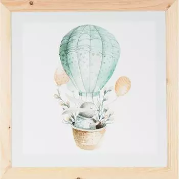 Постер в раме 40х40 см «Воздушный шар»