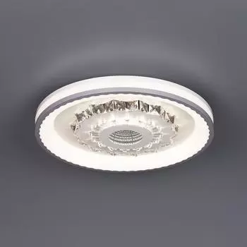 Люстра потолочная светодиодная диммируемая Ritter Crystal 3D 52368 0 с д/у 120 Вт 40 м регулируемый белый свет цвет белый