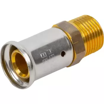 Муфта комбинированная 1/2"x20 мм НР латунь