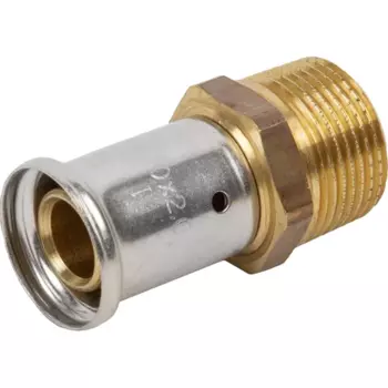 Муфта комбинированная 3/4"x20 мм НР латунь