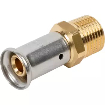 Муфта комбинированная 1/2"x16 мм НР латунь