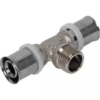 Тройник комбинированный Valtec 20x1/2"x20 мм НР латунь VTM.233.N.200420