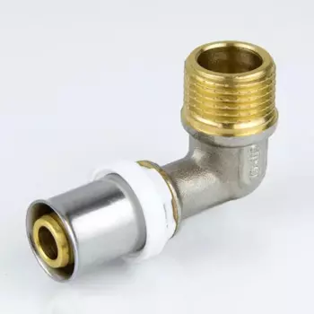 Пресс-угольник Aquasfera наружная резьба, 3/4"х20 мм никелированная латунь