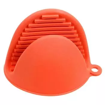 Прихватка силиконовая 98х85х2 мм, цвет коралл