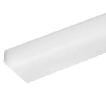 Профиль F-образный ПВХ 55 мм Т8 10 мм цвет белый 3000 мм