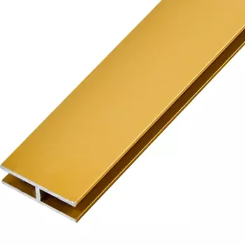 Профиль H-образный алюминий анодированный 25x8x1.5x1000 мм золотой