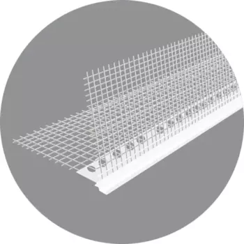 Профиль-капельник ПВХ со стеклосеткой 125x125x2500 мм