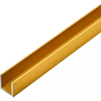 Профиль П-образный алюминий анодированный 15x15x1.5x2000 мм золотой