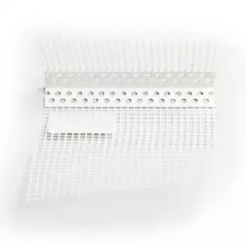 Профиль перфорированный угловой Албес ПВх с сеткой 100x150 мм 3 м