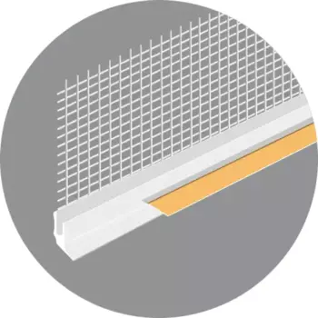 Профиль примыкающий оконный ПВХ со стеклосеткой 6x2400 мм