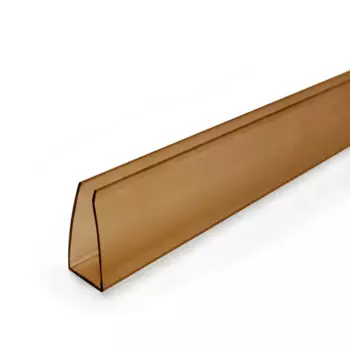 Профиль торцевой для поликарбоната Novattro 10 мм 2.1 м терракотовый