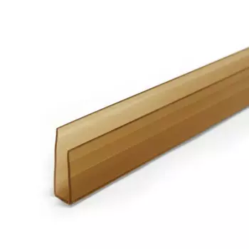 Профиль торцевой для поликарбоната Novattro 4 мм 2.1 м терракотовый