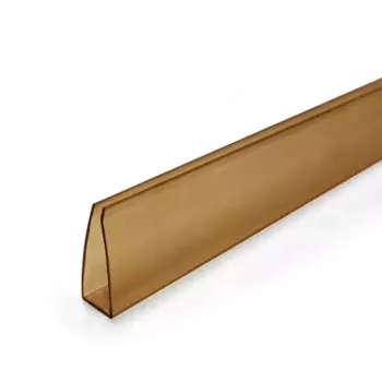 Профиль торцевой для поликарбоната Novattro 8 мм 2.1 м терракотовый