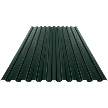Профнастил С21 0.35 мм 1050x2000 мм зелёный RAL 6005