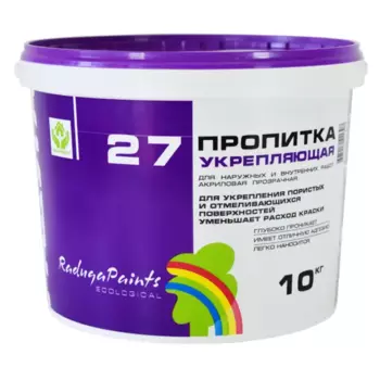 Пропитка акриловая Радуга-27 укрепляющая 10 кг прозрачная