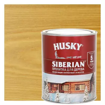 Пропитка для дерева Husky Siberian полуматовая цвет дуб 0.9 л