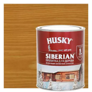 Пропитка для дерева Husky Siberian полуматовая цвет Орегон 0.9 л