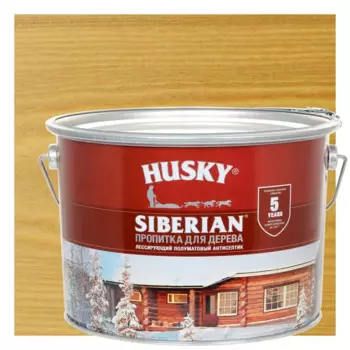 Пропитка для дерева Husky Siberian полуматовая цвет дуб 9 л
