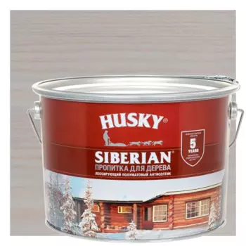 Пропитка для дерева Husky Siberian полуматовая цвет антик 9 л