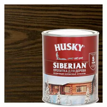 Пропитка для дерева Husky Siberian полуматовая цвет палисандр 0.9 л